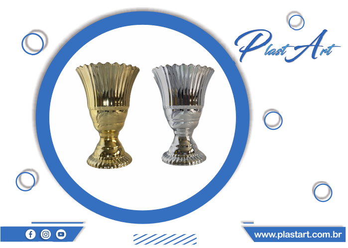 Vaso real metalizado prata vaso real metalizado dourado vaso decoração festas